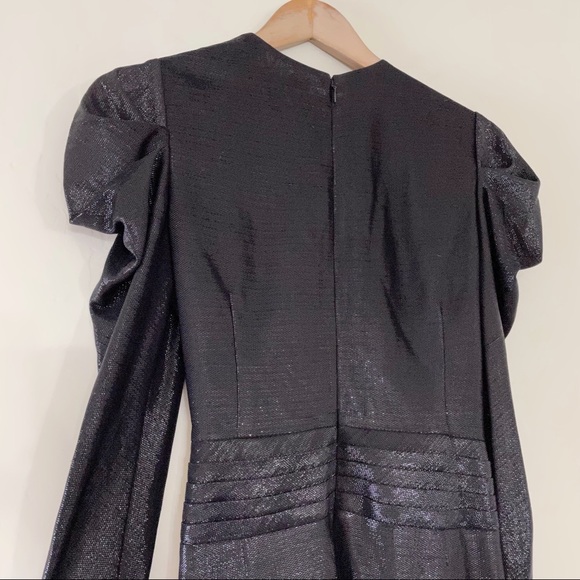 Jonathan Simkhai Metallic V-neck Belted Wrap Mini Dress - Picture 15 of 16